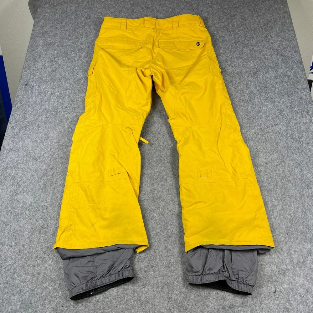 Burton Dryride Mens Yellow Snowboard Pants Cargo Pockets Large